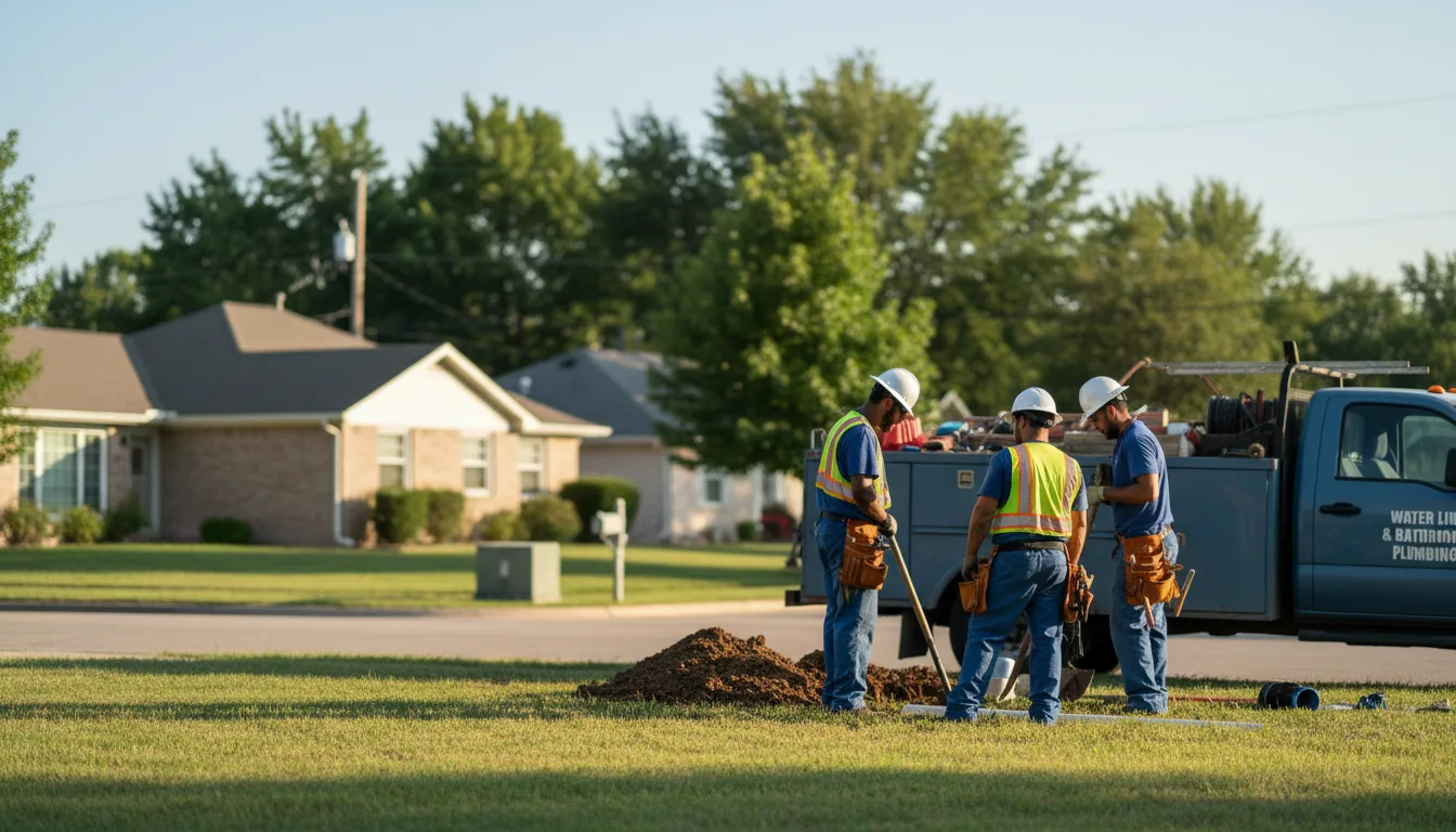 Residential water line and bathroom plumbing service in Marietta, NC